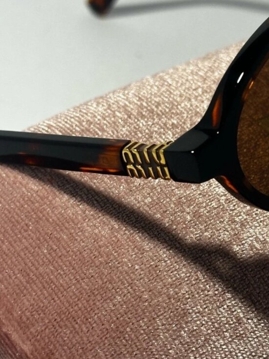 Miu Miu Tortoise Sunglasses with Dark Lenses main image 5